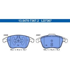 Ate κεραμικά τακάκια φρένων - Μπροστά για Citroën C4, Opel Corsa, Peugeot