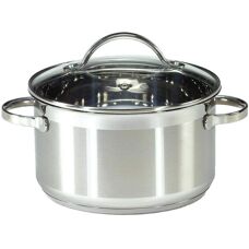 KRÜGER Ohio Edelstahl Fleischtopf - 5,5L, 24cm, 14cm Höhe