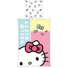 Conjunto de Ropa de Cama Hello Kitty Bow - Suave y Colorido