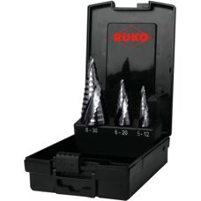 RUKO 101626PRO Juego de Brocas - Escalones, Acero, HSS