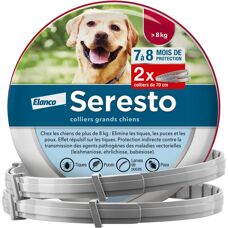 Collier Seresto pour Chien - Protection antiparasitaire 8 mois - Grand, 70cm - Publicité