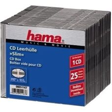 Hama CD Slim Box - Kompakte CD-Hülle, 25 St