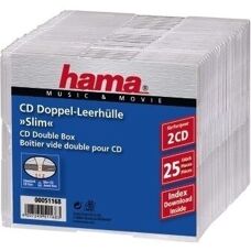 Hama Slim Double CD Jewel Case - 2 Discs - Transparent