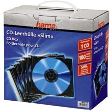Étui pour Disque Optique Hama - 100 Étuis Slim CD