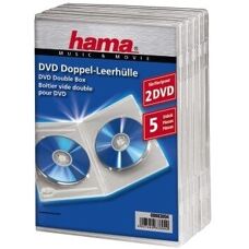 Hama Estojo duplo de DVD - 5, transparente, 2 discos