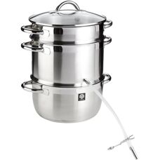 Exprimidor de acero inoxidable Schulte-Ufer 26cm - Set de vaporera multifunción