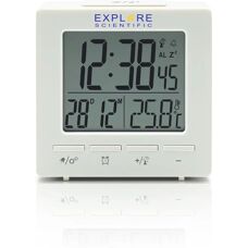 Sveglia Explore Scientific RDC1005 - Radiocontrollata, Doppio allarme, Calendario