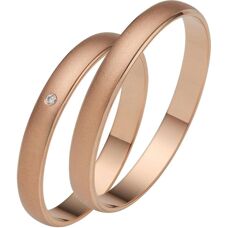 FIRETTI LIEBE Roségold Hochzeitsring 3mm ohne Brillant