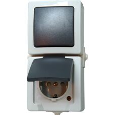 Kopp Nautic Wasserfest Doppel-Schalter-Steckdose - IP44
