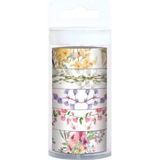 Ursus Washi Tape Flora - 5 Stück, Mehrfarbig, Basteln