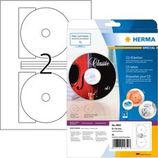 HERMA 4850 Fehér CD/DVD címkék - Öntapadó, nyomtatható InkJet