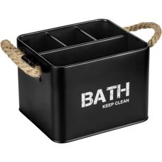 Organizer bagno WENKO Gara in acciaio 4 scomparti nero