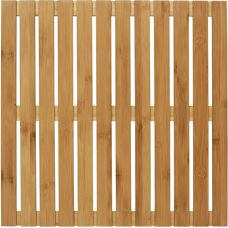 Wenko Bambusbodenmatte - 50x50cm Innen/Außen Rutschfest