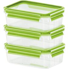 EMSA 515583 Lebensmittelaufbewahrungsbehälter - 6 Stück - Transparent - 0,55L - Rechteckig