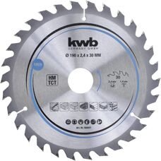 KWB 586957 Kreissägeblatt - Holz/Hartholz - 190x30mm