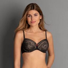 ROSA FAIA Fleur Underwire Bra (5653) - black