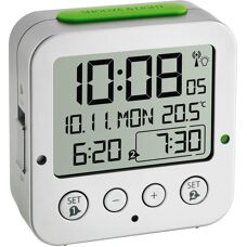 TFA Dostmann 60.2528.54 Alarm Clock - Radio-Controlled Silver