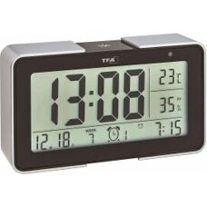 TFA Dostmann Väckarklocka - Radiostyrd, Digital, Svart