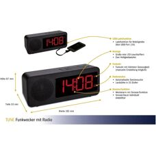 TFA-Dostmann 60.2546.01 Réveil - Radio-piloté, Écran numérique, Fiable