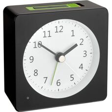 TFA Dostmann 60.1031.01 Quartz Alarm Clock - Analog, Black