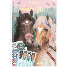 Miss Melody - Lag dine hesters flamme - Fargeleggings- og klistremerkebok