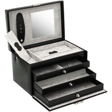Friedrich23 Schmuckkoffer Classico - Leder, Schwarz