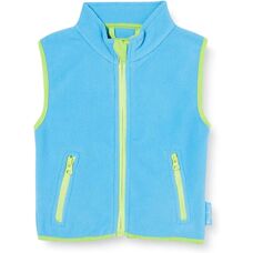 Playshoes Gilet in pile blu/verde per bambini - Bodywarmer