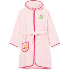 Albornoz rosa con capucha de algodón de Playshoes - Bañador
