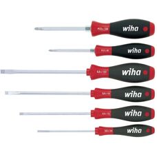 Wiha SoftFinish Screwdriver Set - Flat Head/Pozidriv - 6 pcs.