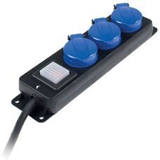 as-Schwabe Verlengkabel - 3 Stopcontacten, 1,5m, IP44
