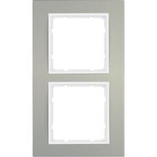 Berker 10123904 Placa de parede - Metal, Branca, 2-viés