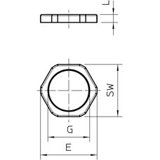 Obo M20 x 1,5 Hellgraue Mutter - M20 x 1,5 Gewindeschraube