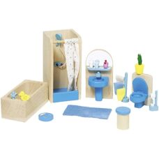 Goki Furniture for flexible puppets, bathroom (51903)