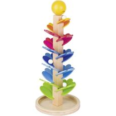 Goki Murmelspiel - Holzregenbogen Klangpagode für Kinder