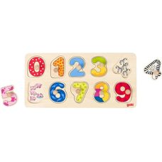 Goki Modell 57480 Holzform-Puzzle - Zahlen 0-9 für Kinder