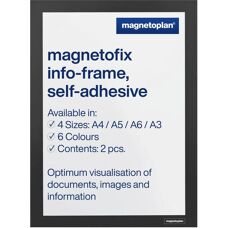 Magnetoplan Självhäftande A4 Ram - Svart (2 st.)