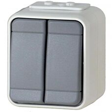 Elso 441509 - Grau Serienschalter - IP44 - 10A - Aufputz
