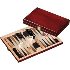Mini Backgammon Philos - Ensemble de Voyage en Acajou - Publicité