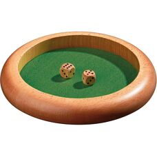 Plateau à dés en bois Philos - Accessoire de jeu 22cm - Publicité