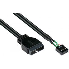 Alcasa 5021-PST4 USB Cable Adapter - USB 2.0, 0.60m, Black