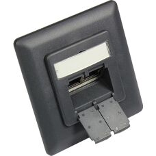 Enchufe Alcasa RDS660 011 - Red de Blindada Cat. 6a, Gris