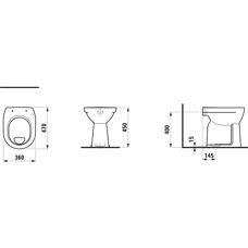 LAUFEN Manhattan Water Closet a chassìa piatta - Toilet