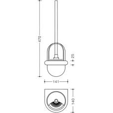Hewi 477 Toiletborstelset - Uitwisselbare borstelkop