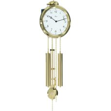Hermle 60991-000261 Wall Clock - Brass, White, Mechanical