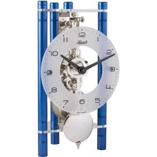 Hermle 23025-Q70721 Blue Skeleton Table Clock - Timepiece