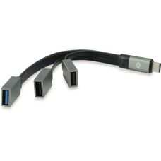 Conceptronic HUBBIES01G USB-C Hub - 3 Poorten - Grijs
