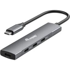 Equip 128963 USB-C Hub - 4 Ports, 5000 Mbit/s, Aluminium