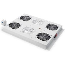 Attrezzatura di raffreddamento rack Digitus DN-19 FAN-4-SRV - 4 Ventilatori, Termostato, Argento