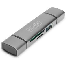 Digitus Aluminium Kartenleser USB 3.2/3.0 - OTG Hub