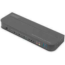 Digitus Schwarzer 4-Port KVM-Switch - DisplayPort & HDMI